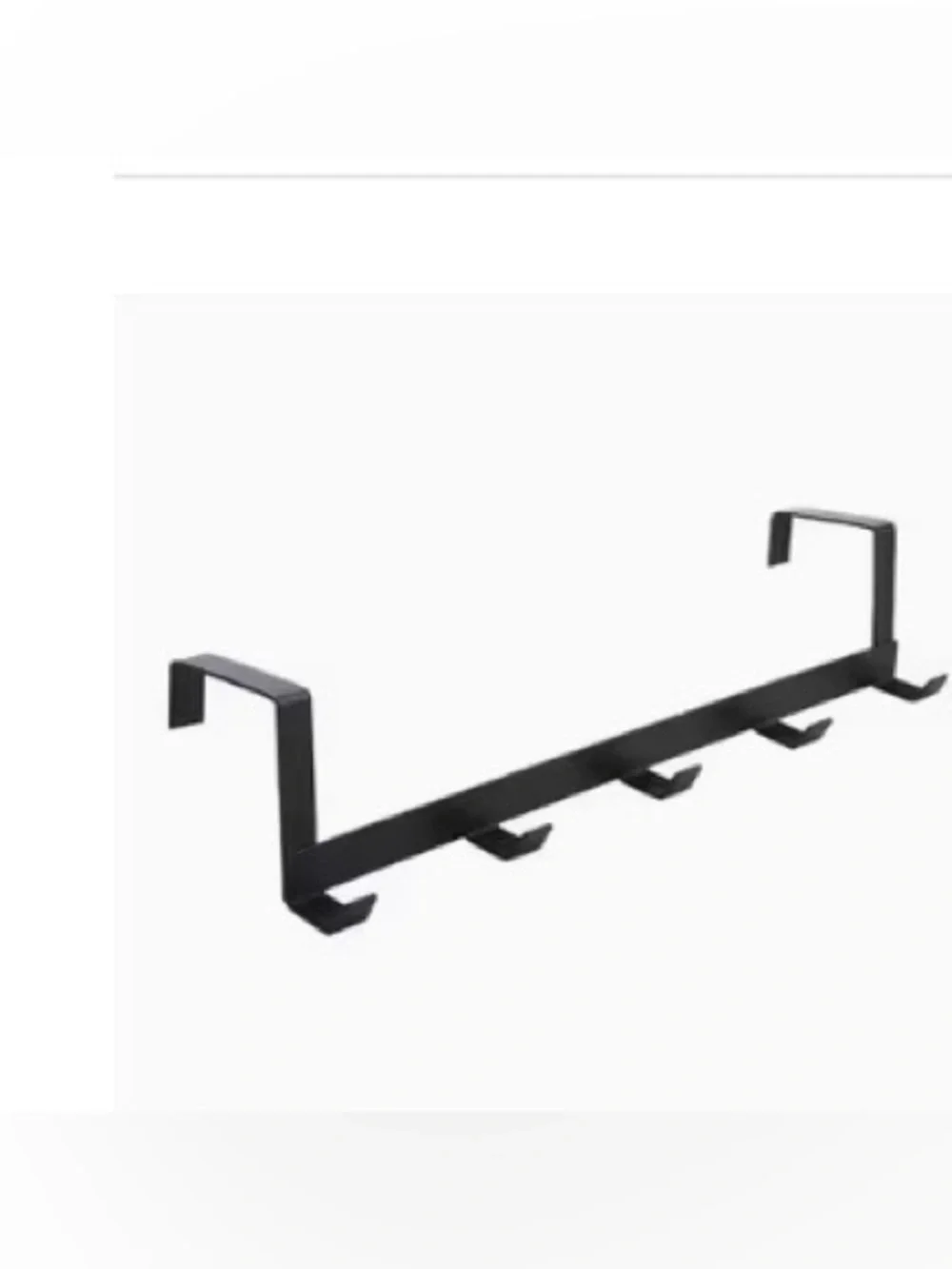 Over-the-Door Metal Hook Rack in Black